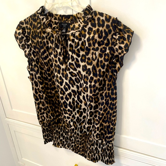 Havre London Leopard Top Blouse - Picture 3 of 6